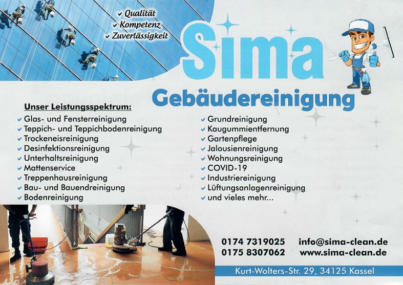 SIMA Gebäudereinigung – Unser Leistungsspektrum
